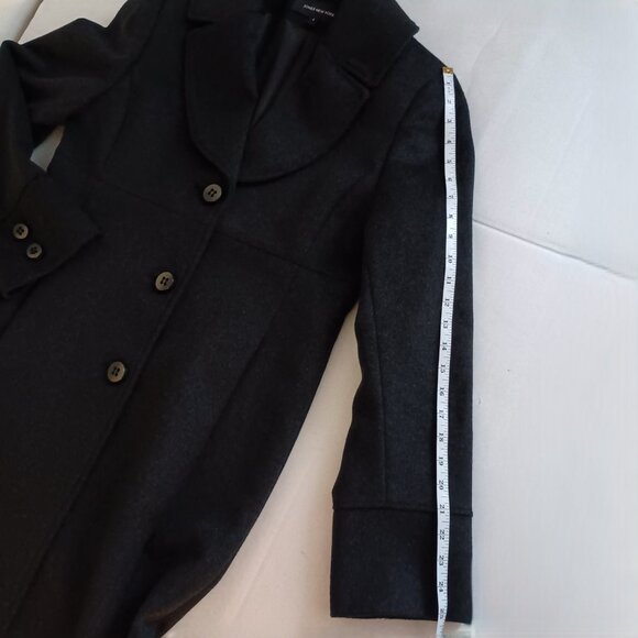 Jones New York Dark Gray Wool Blend Winter Midi Coat Women’s Size 8 EUC - Picture 13 of 15